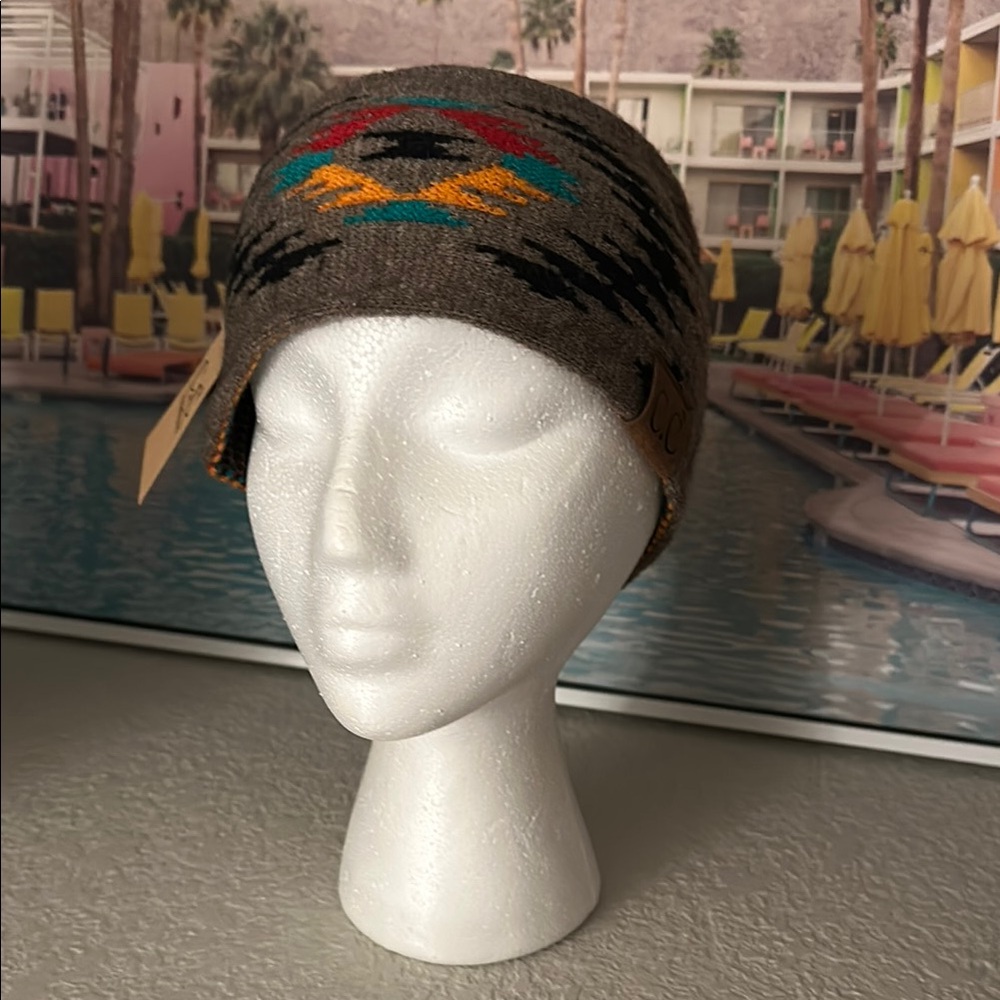 C.C. Brown Patterned Headband NWT